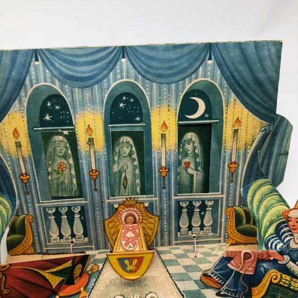 VINTAGE SLEEPING BEAUTY POP-UP BOOK Kubasta 1961 - Picture 13 of 13